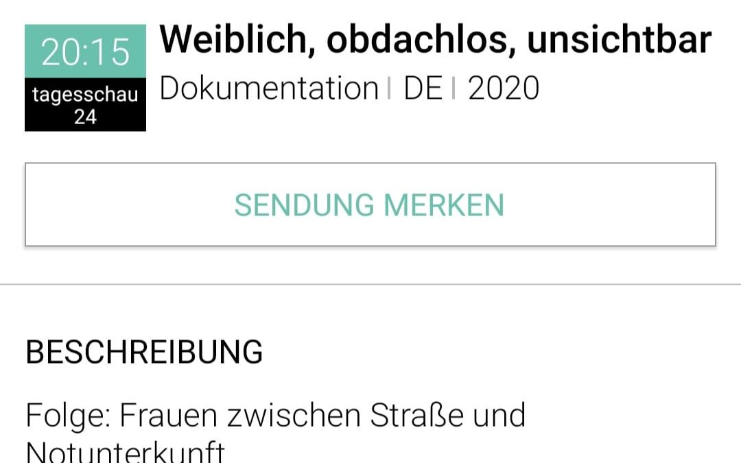 Medien-Tipp / Weiblich, obdachlos, unsichtbar